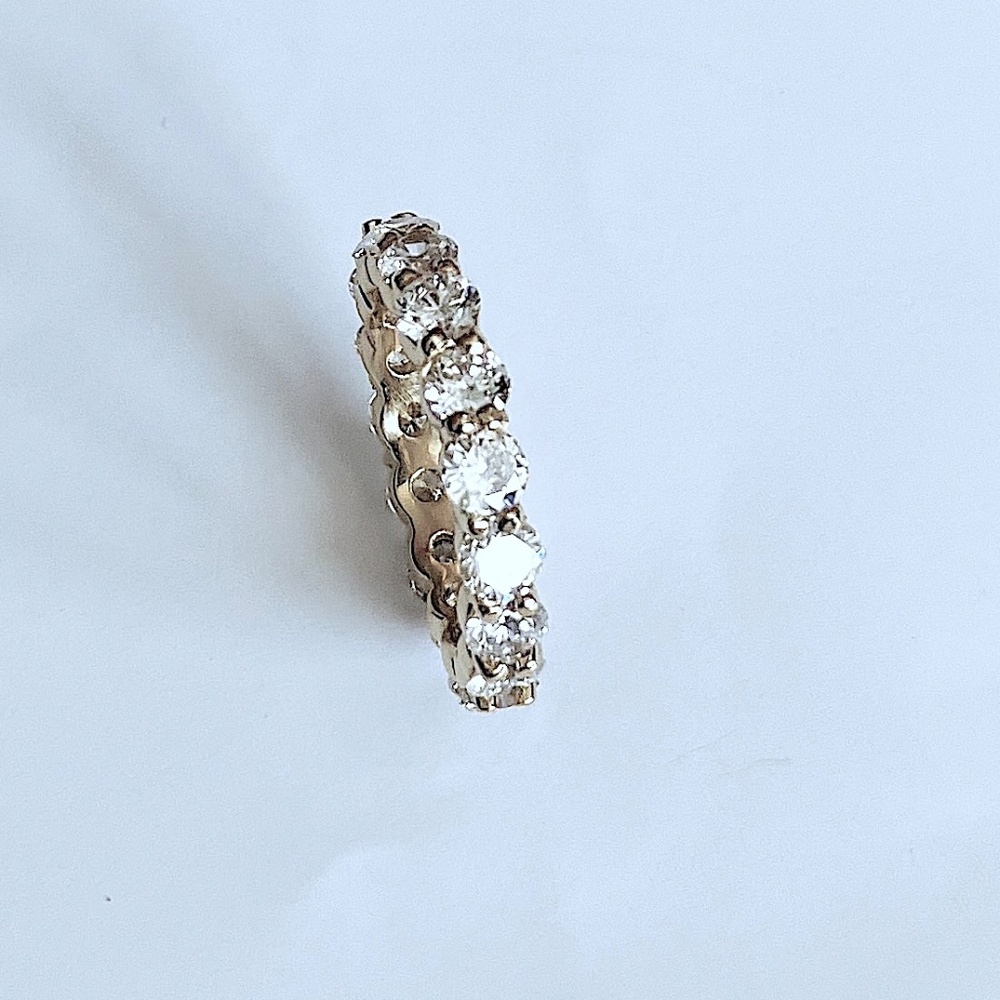 18kt Yellow Gold 3.70ct  Diamond Wedding Eternity Ring - Picture 2 of 10